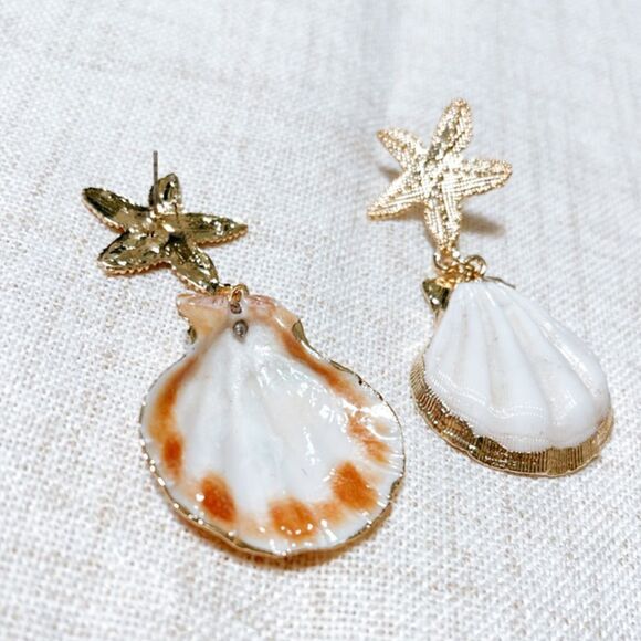Starfish dangle earrings N167 - Picture 6 of 6